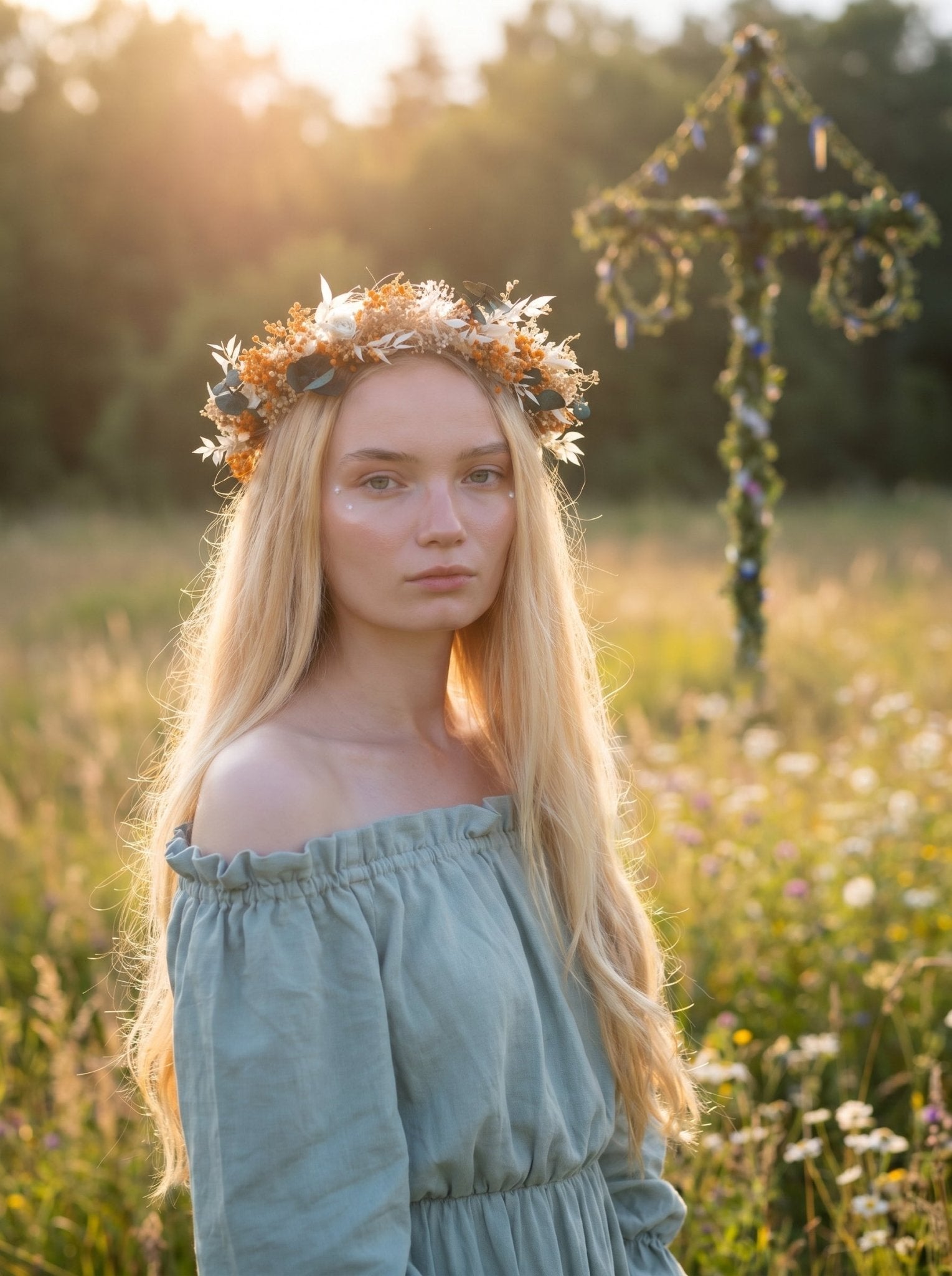 Midsommar Flower Crown: Summer Solstice Bridal Headpiece – magaela