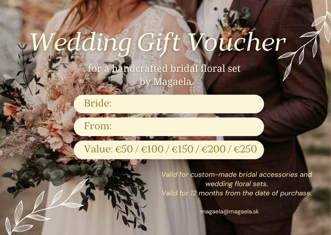 Wedding Gift Voucher – handmade floral hair accessory by magaela