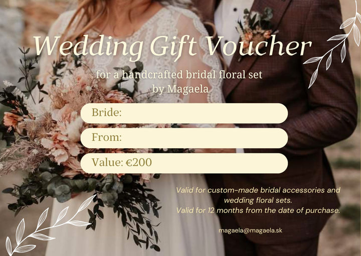 Wedding Gift card – handmade floral hair accessory by magaela