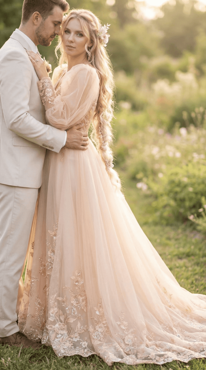 Boho Wedding Flower Hair Vine: Braided Bridal Headpiece – handmade floral hair accessory by magaela