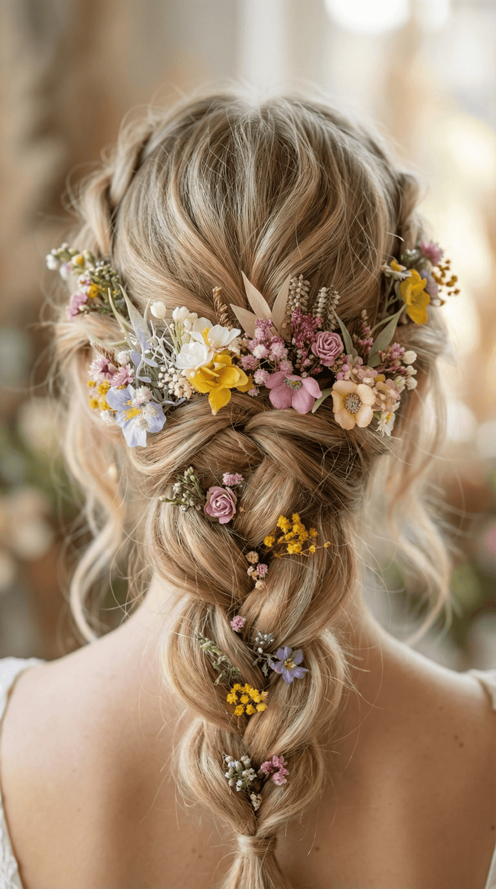 Pastel Flower Hair Pins: Boho Wedding Hair Accessories – handmade floral hair accessory by magaela