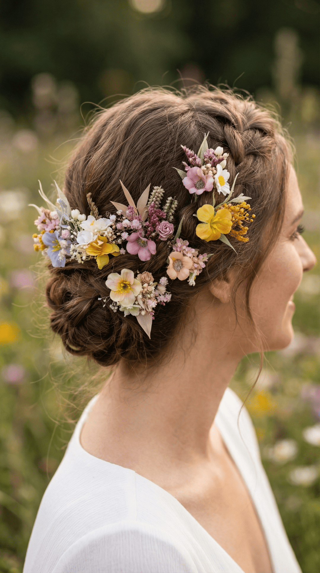 Pastel Flower Hair Pins: Boho Wedding Hair Accessories – handmade floral hair accessory by magaela