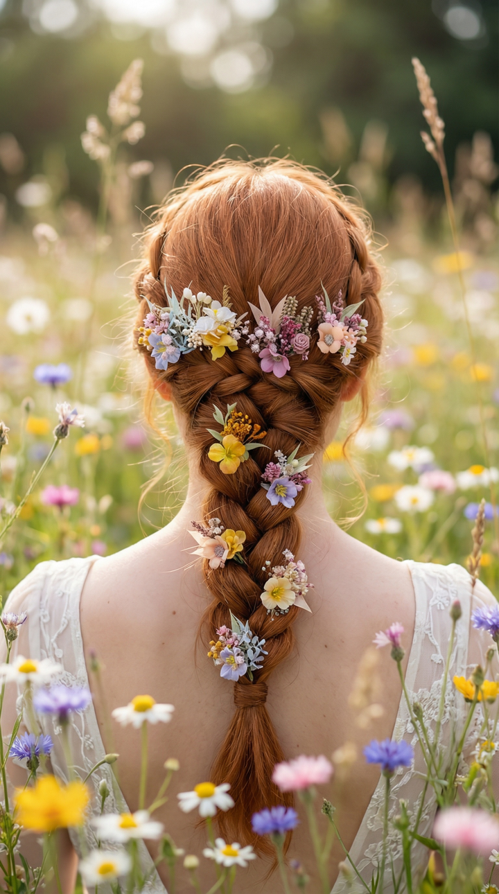 Pastel Flower Hair Pins: Boho Wedding Hair Accessories – handmade floral hair accessory by magaela