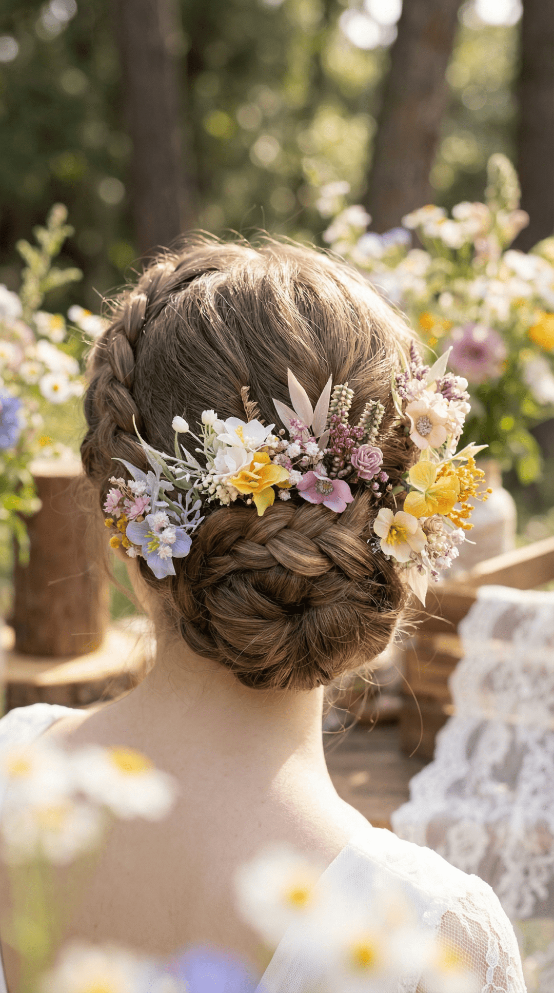 Pastel Flower Hair Pins: Boho Wedding Hair Accessories – handmade floral hair accessory by magaela