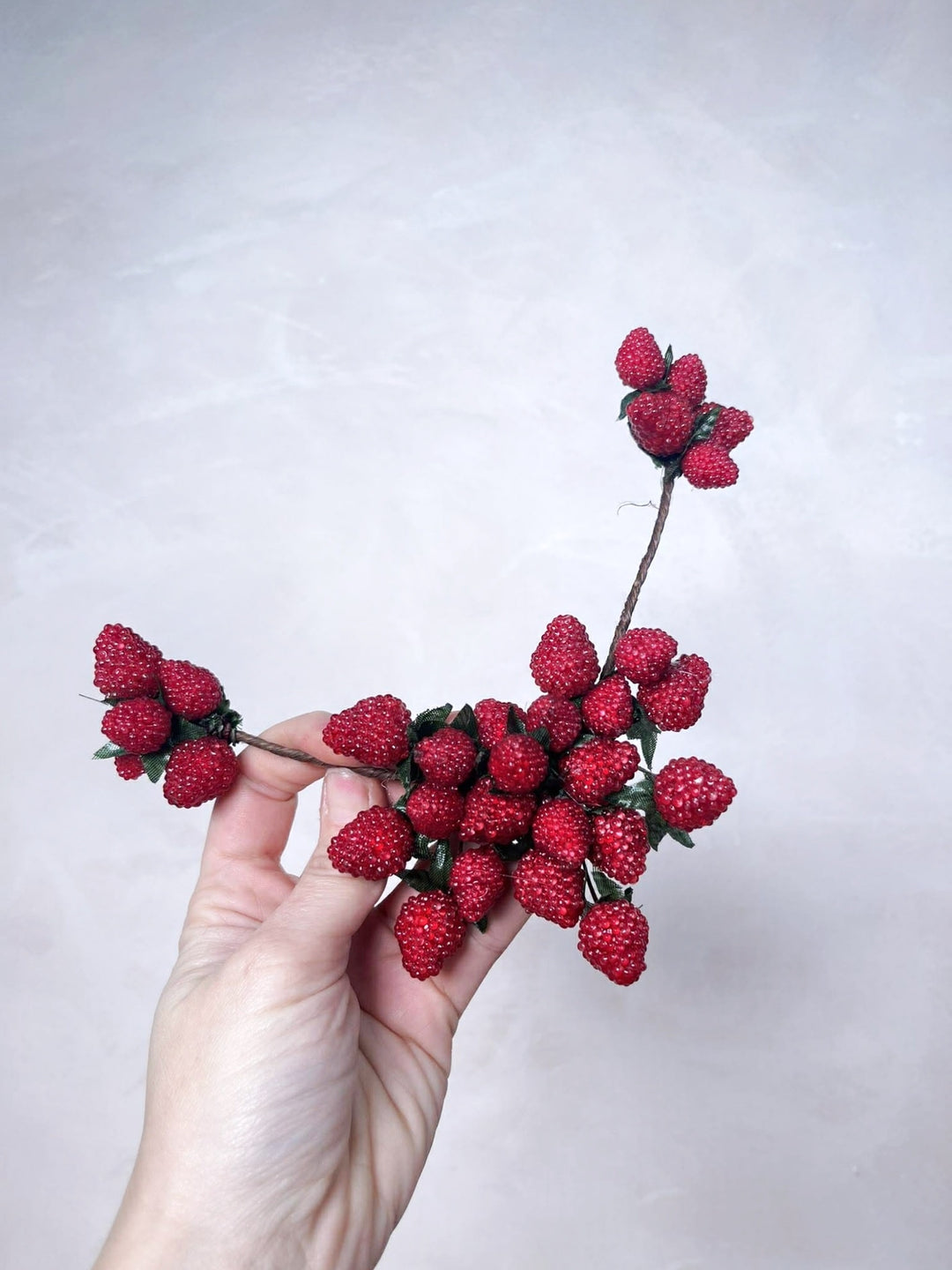 Strawberry Flower Hair Vine: with fruit veil – handmade floral hair accessory by magaela