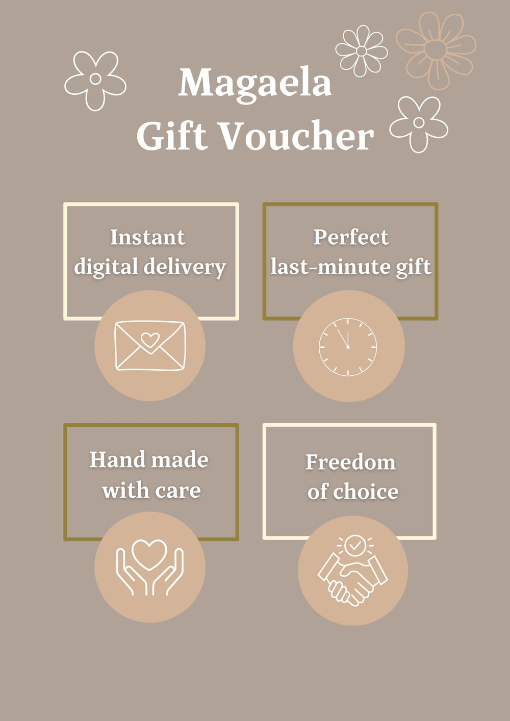 Magaela Gift Voucher – handmade floral hair accessory by magaela