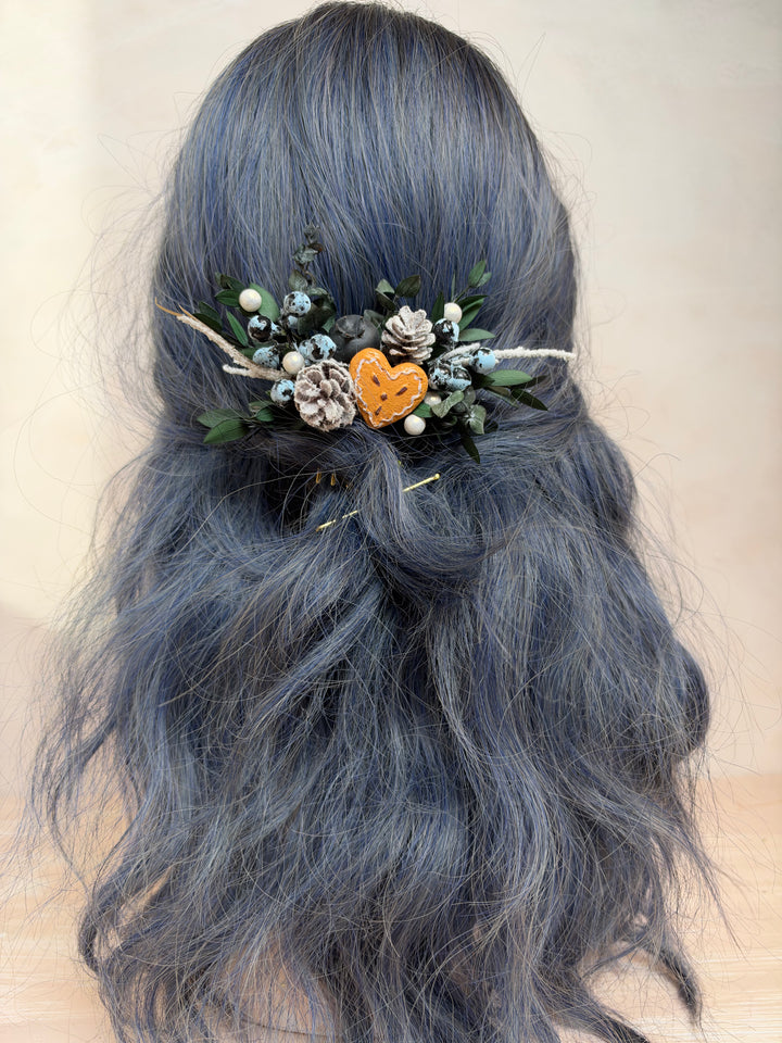 Gingerbread Heart Christmas Hair Comb | Blueberry Woodland