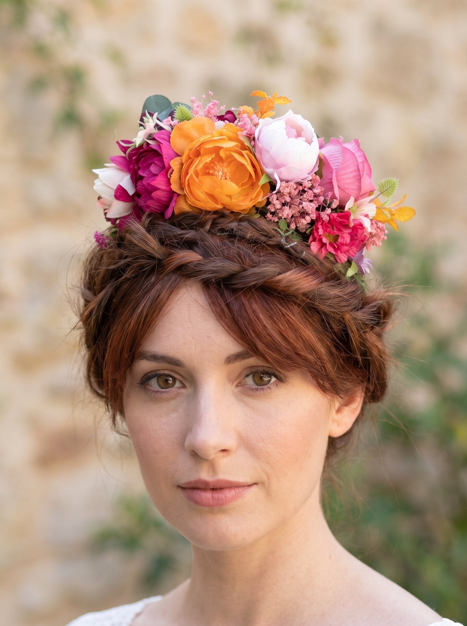Frida Flower Crown with Peonies and Garden Roses | Magaela – magaela