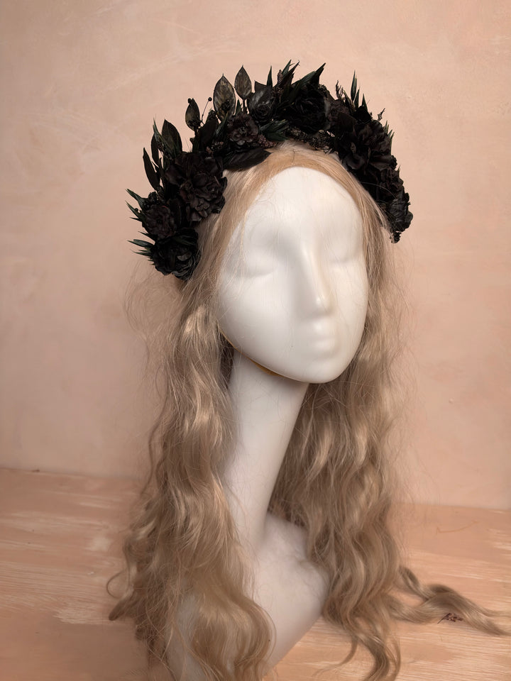 Black Floral Headband | Black Collection