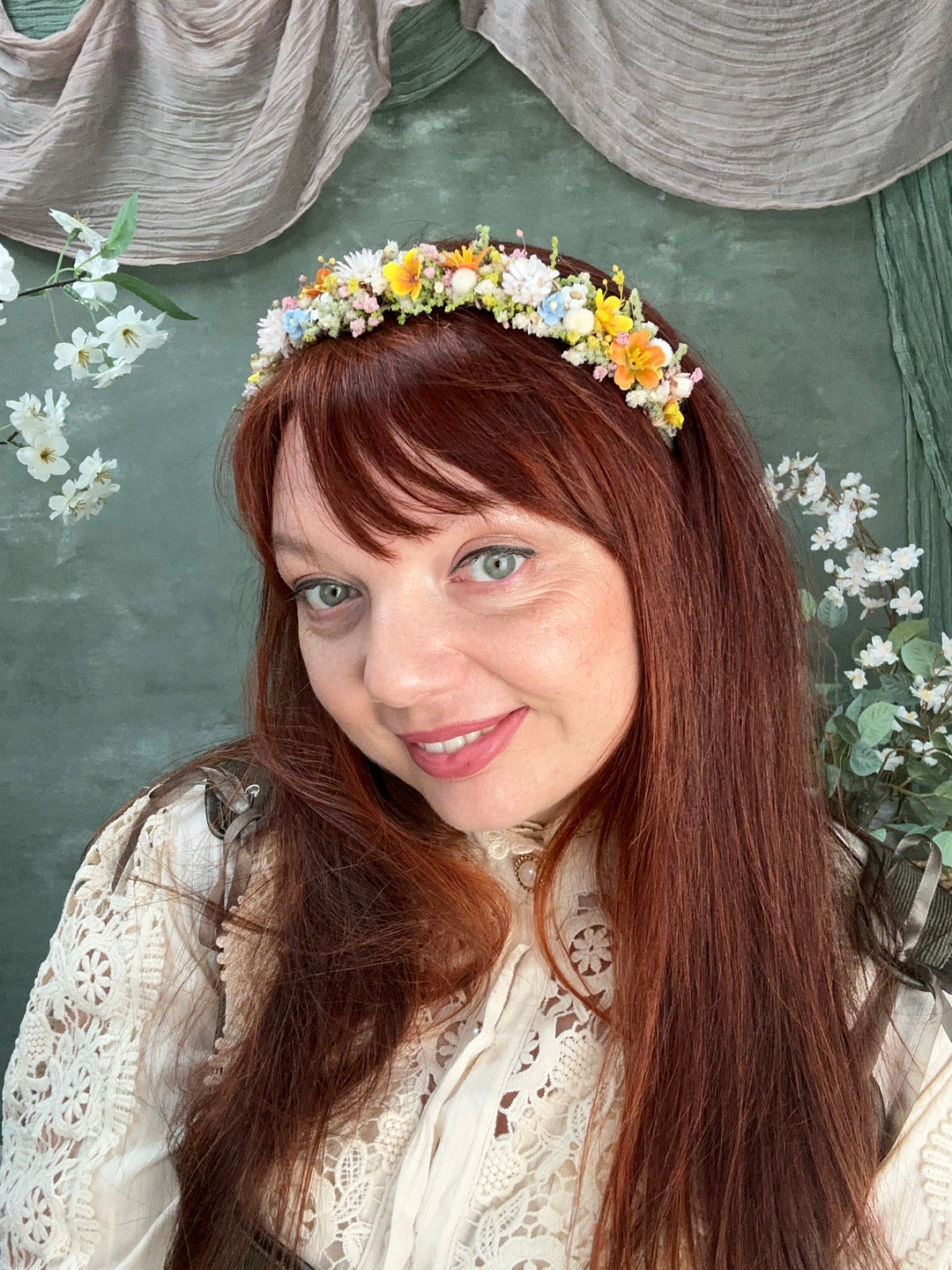Wildflower Floral Headband - Colorful Meadow Design