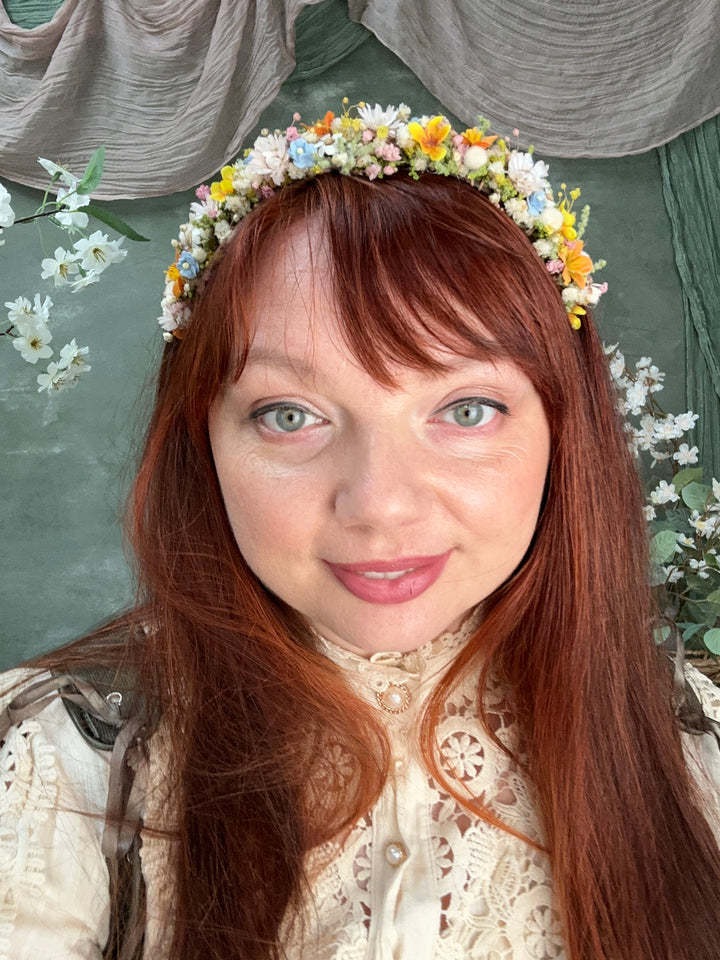 Wildflower Floral Headband - Colorful Meadow Design