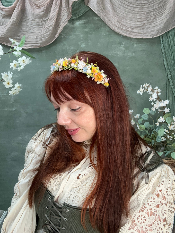 Wildflower Floral Headband - Colorful Meadow Design