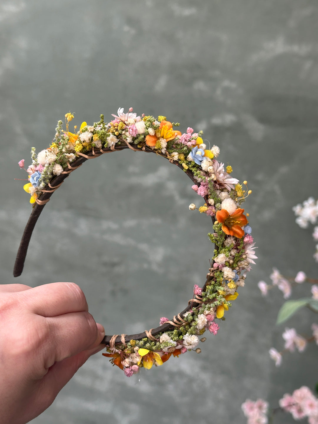 Wildflower Floral Headband - Colorful Meadow Design