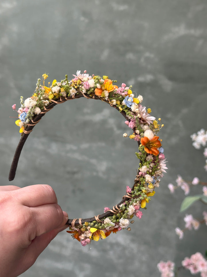 Wildflower Floral Headband - Colorful Meadow Design