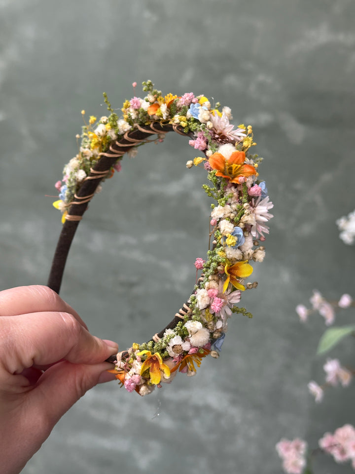 Wildflower Floral Headband - Colorful Meadow Design