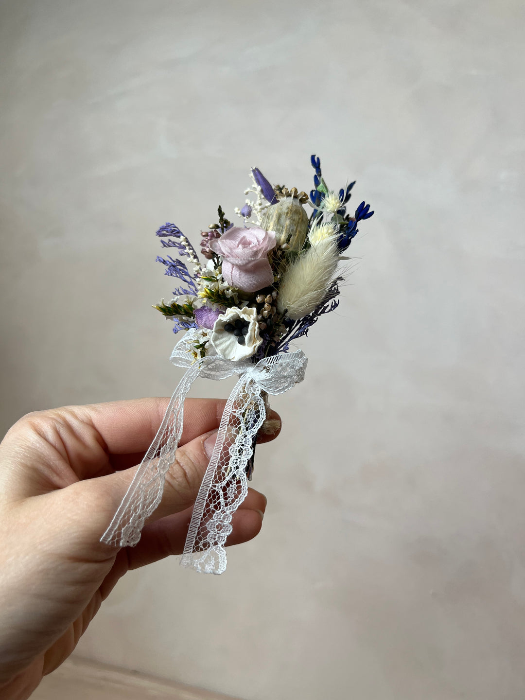 Purple Cream Boutonniere for Groomsmen and Father of the Bride | magaela