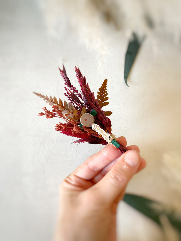 Natural Hydrangea and Lavender Boutonniere | Groom Wedding Accessory