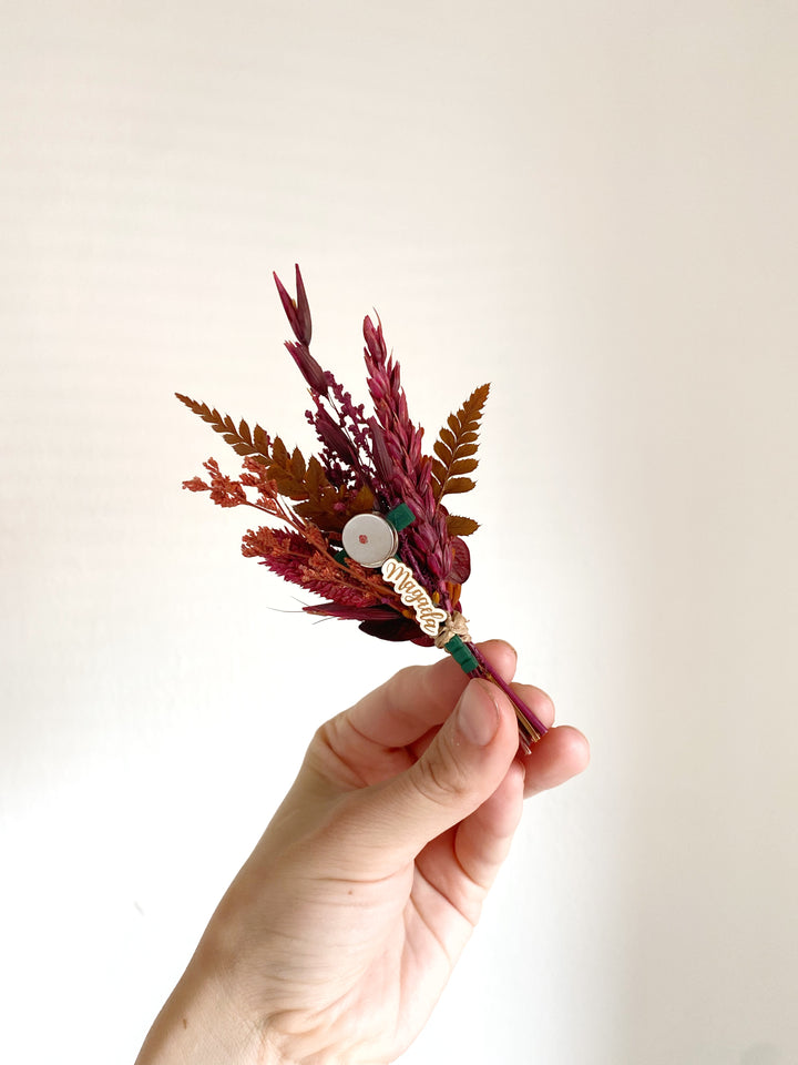 Natural Hydrangea and Lavender Boutonniere | Groom Wedding Accessory