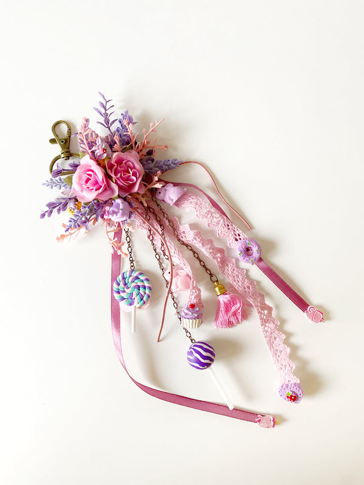 Candy Rose Garden Taschenanhänger | Nur ein Original-Einzelstück