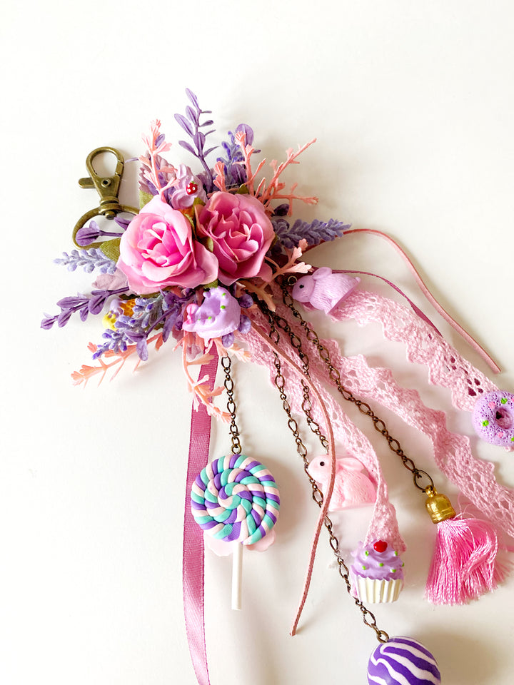 Candy Rose Garden Taschenanhänger | Nur ein Original-Einzelstück
