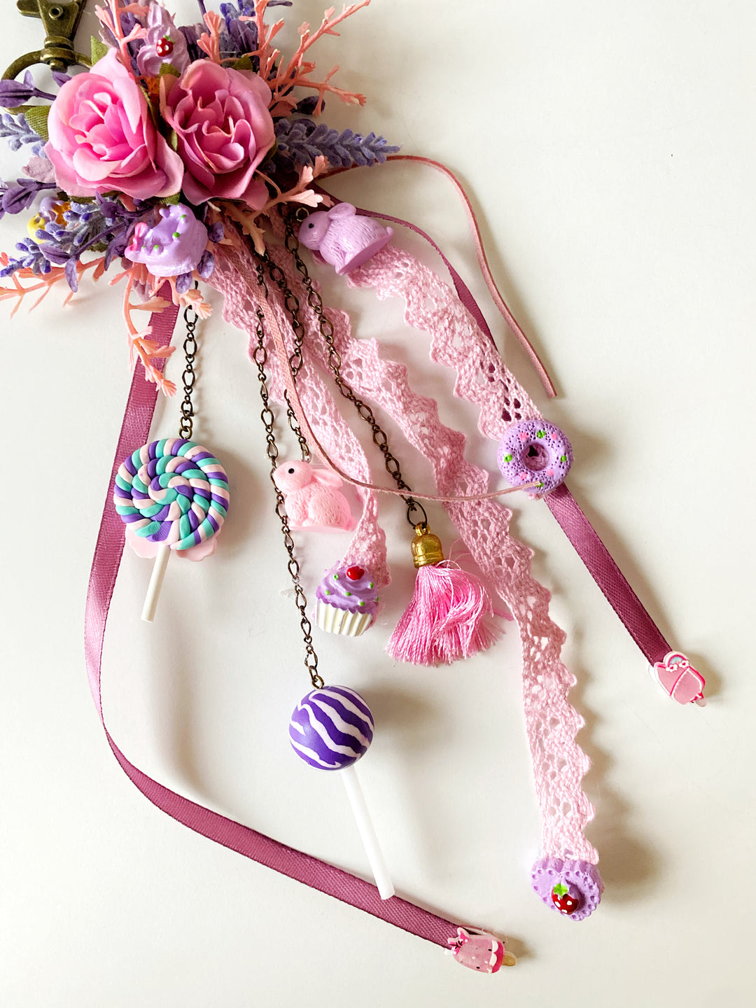 Candy Rose Garden Taschenanhänger | Nur ein Original-Einzelstück