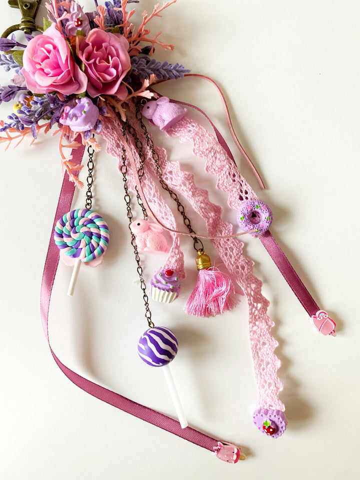 Candy Rose Garden Taschenanhänger | Nur ein Original-Einzelstück