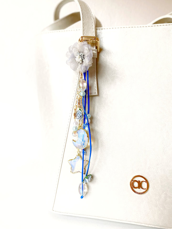 Moonlit Bloom Opalite Bag Charm | Only One Original Piece