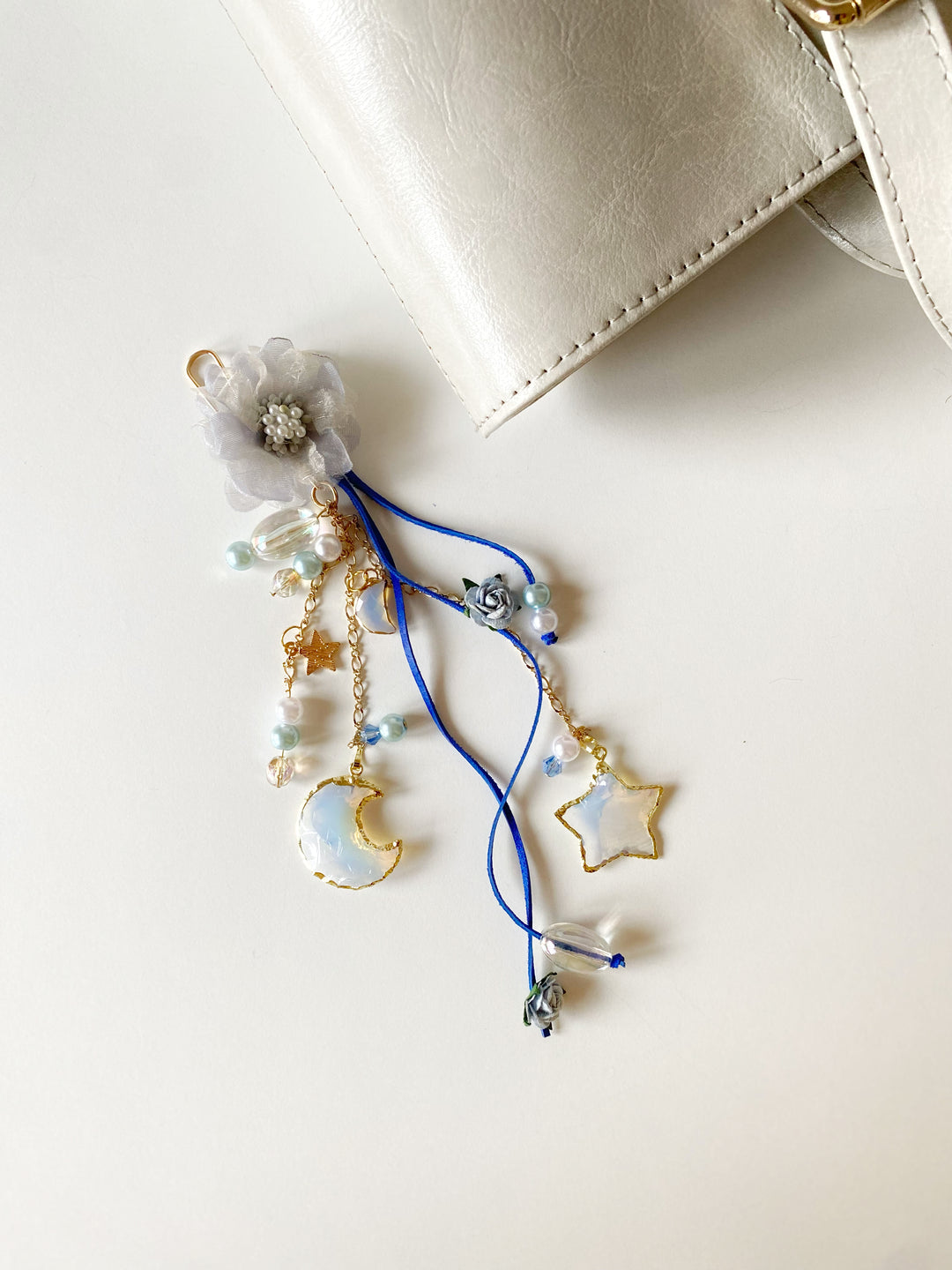 Moonlit Bloom Opalite Bag Charm | Only One Original Piece