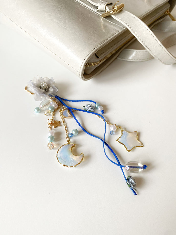 Moonlit Bloom Opalite Bag Charm | Only One Original Piece