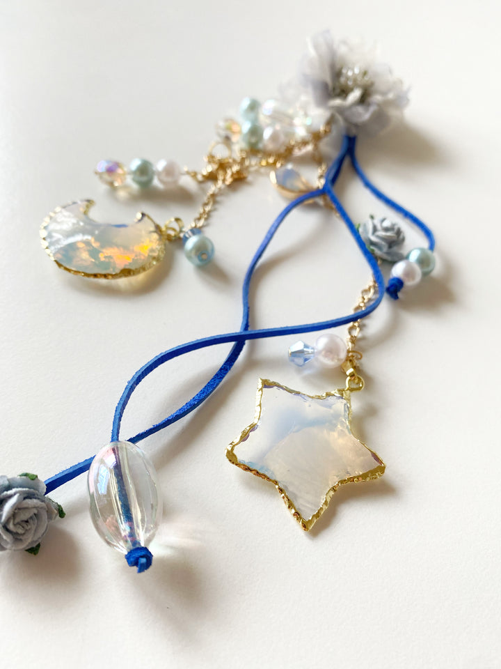 Moonlit Bloom Opalite Bag Charm | Only One Original Piece