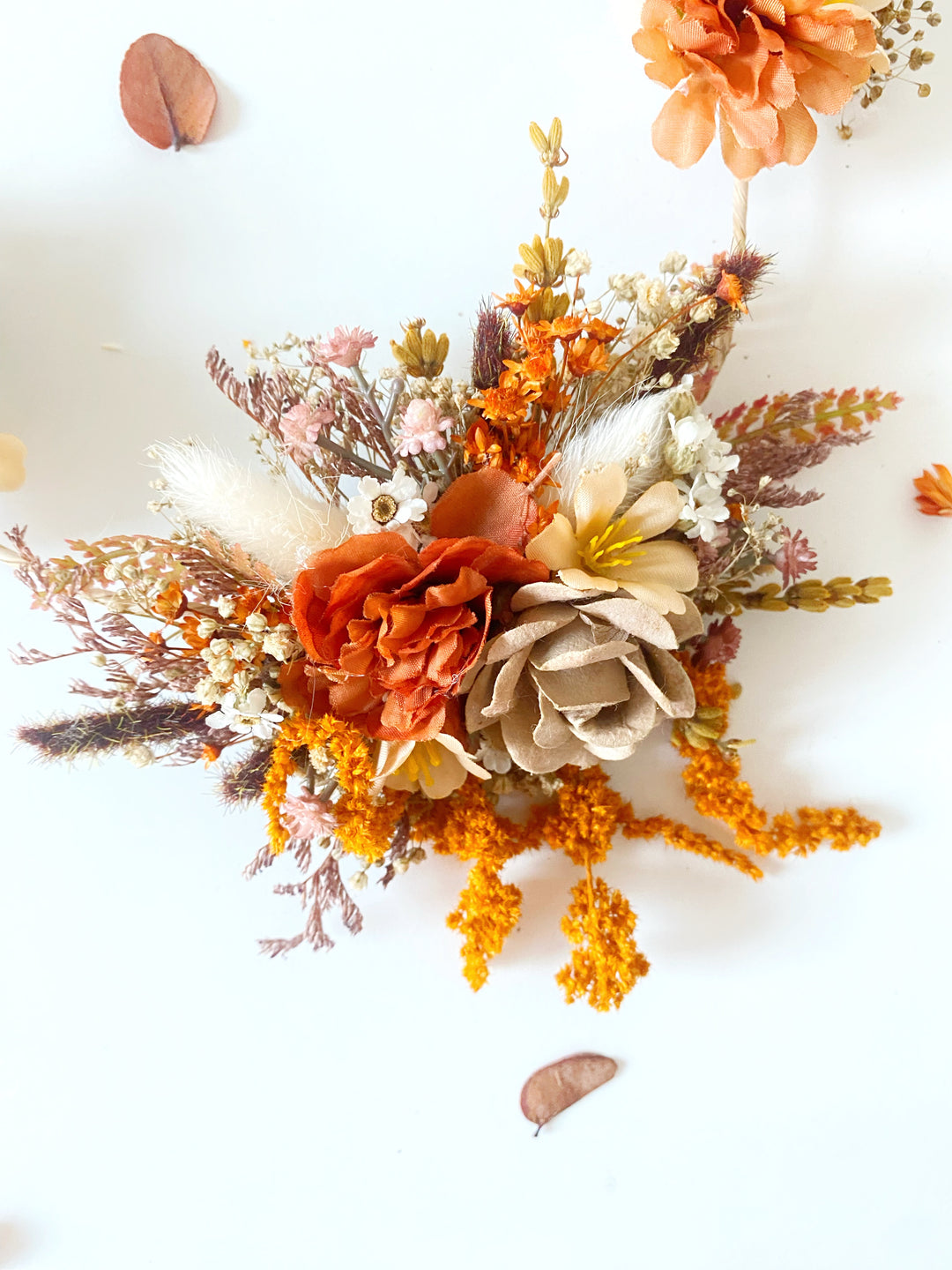 Fall Wedding Hair Vine with Cascading Veil