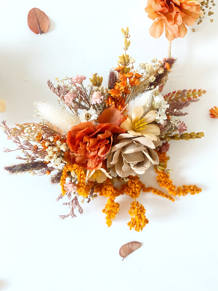 Fall Wedding Hair Vine with Cascading Veil