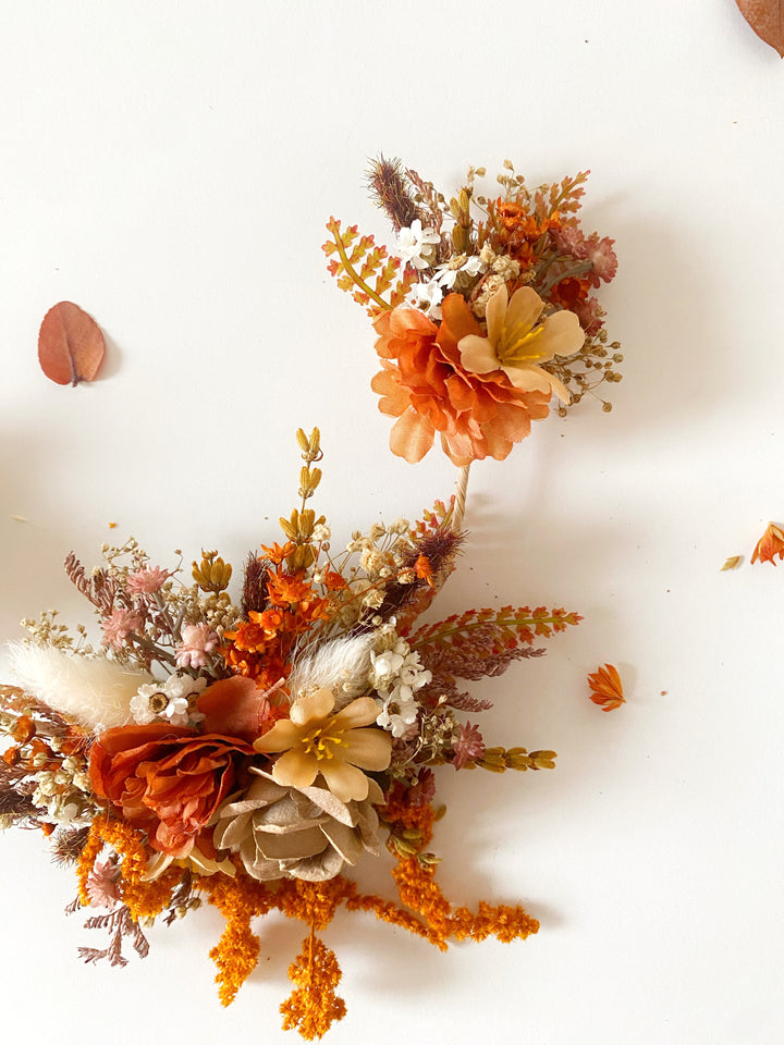 Fall Wedding Hair Vine with Cascading Veil
