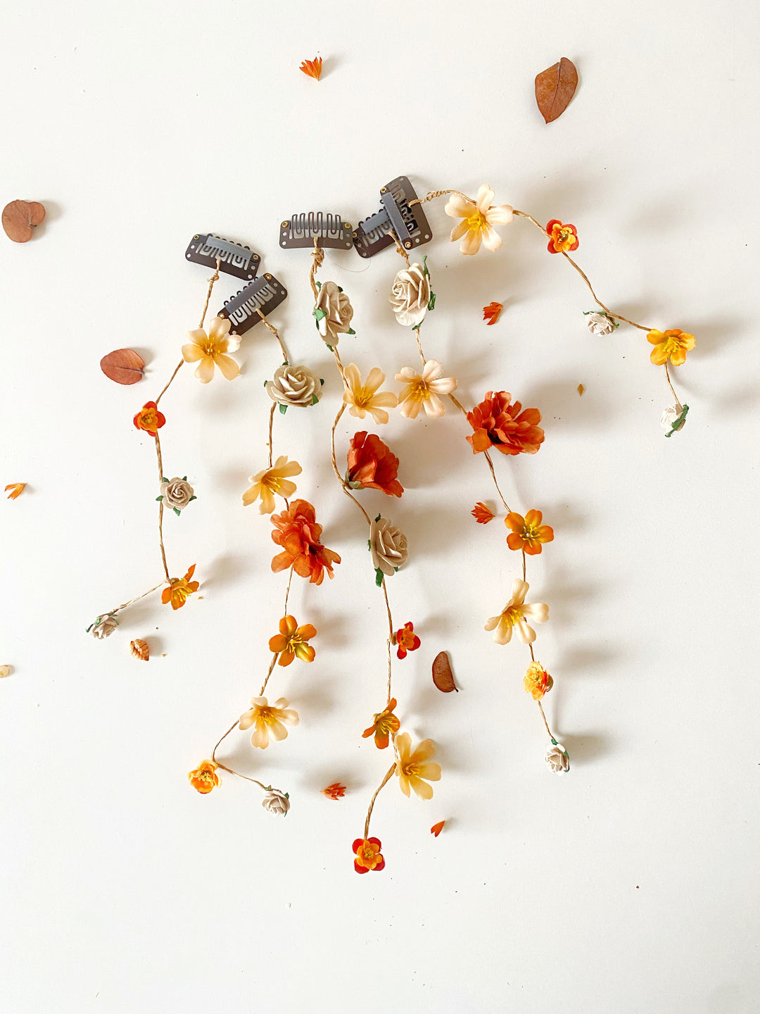 Fall Wedding Hair Vine with Cascading Veil