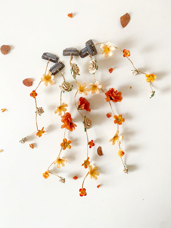 Fall Wedding Hair Vine with Cascading Veil