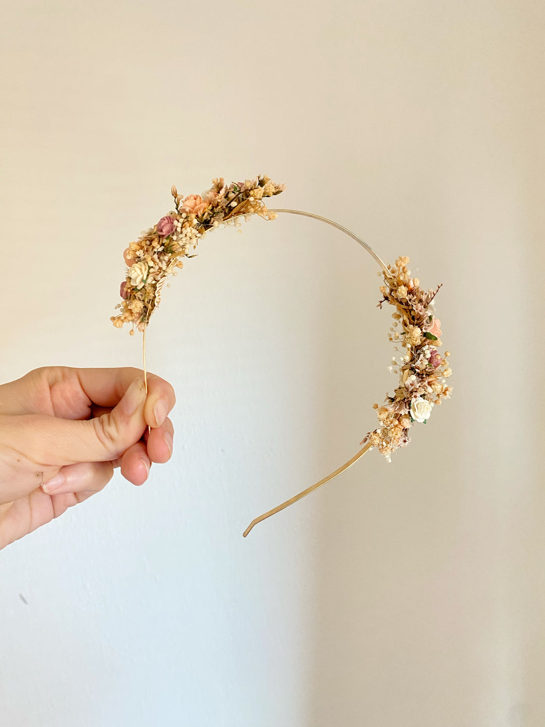 Blush and Apricot Floral Headband | Two Side Design