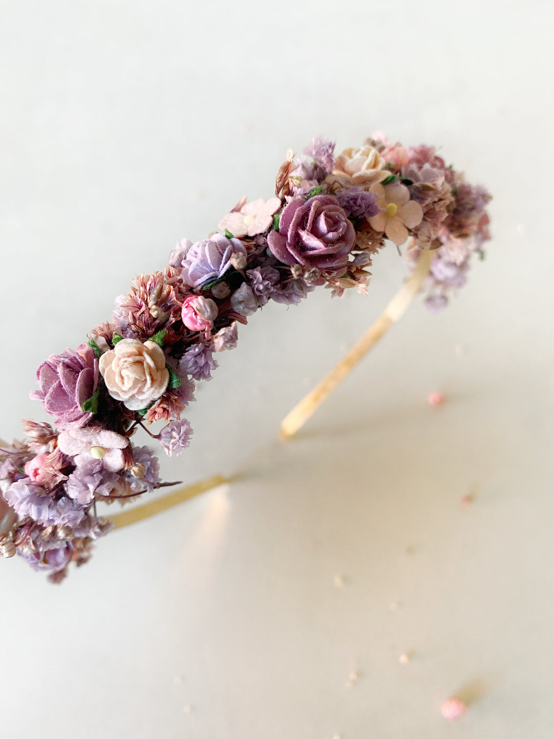 Lavender & Blush Floral Headband | Full Floral Design