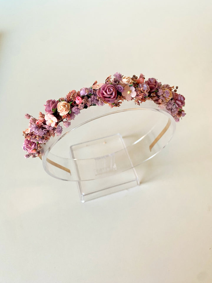 Lavender & Blush Floral Headband | Full Floral Design