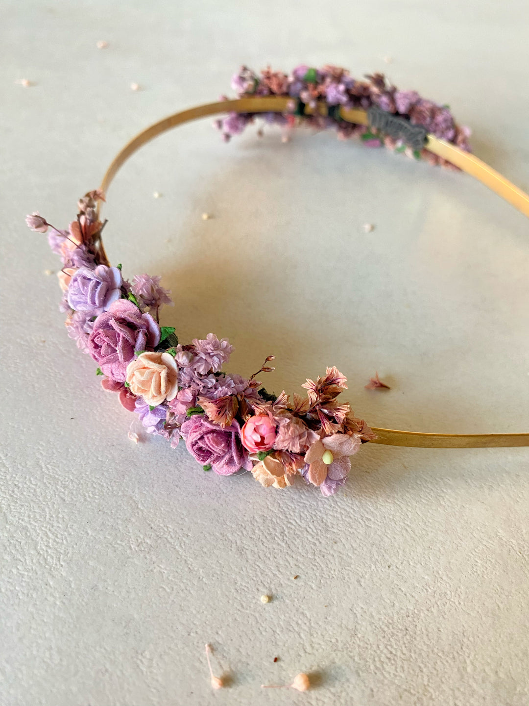 Lavender and Blush Floral Headband | Two Side Design