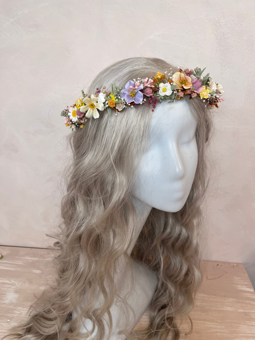 Pastel Flower Wedding Wreath | Bridal Flower Crown