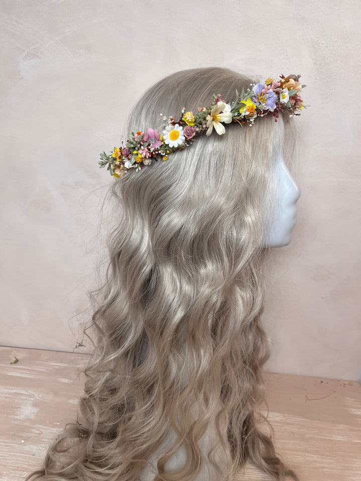 Pastel Flower Wedding Wreath | Bridal Flower Crown