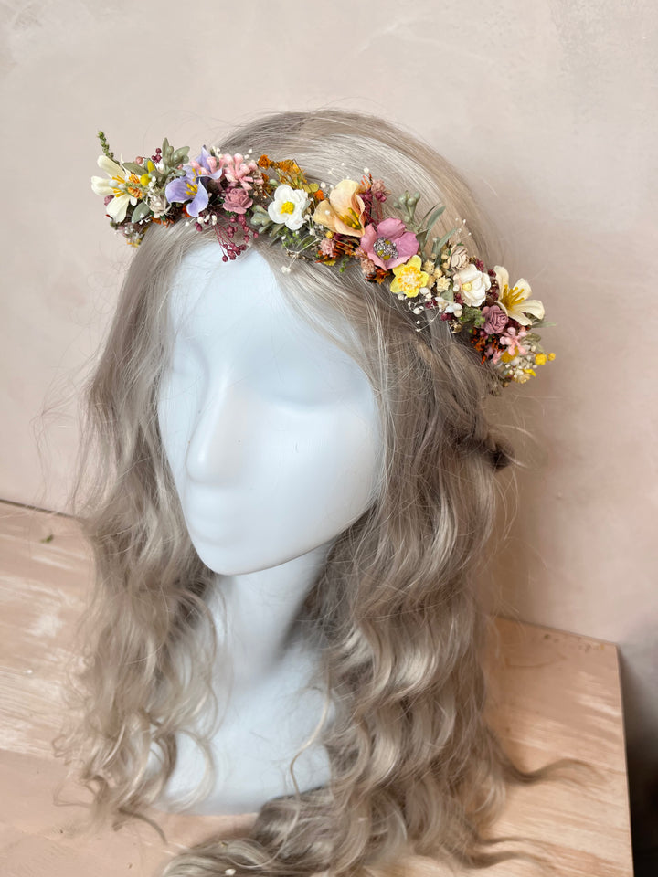 Pastel Flower Wedding Wreath | Bridal Flower Crown