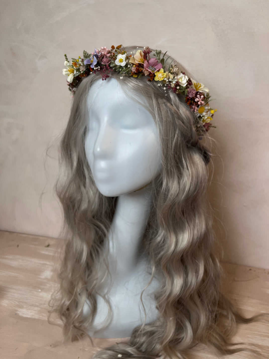 Pastel Flower Wedding Wreath | Bridal Flower Crown