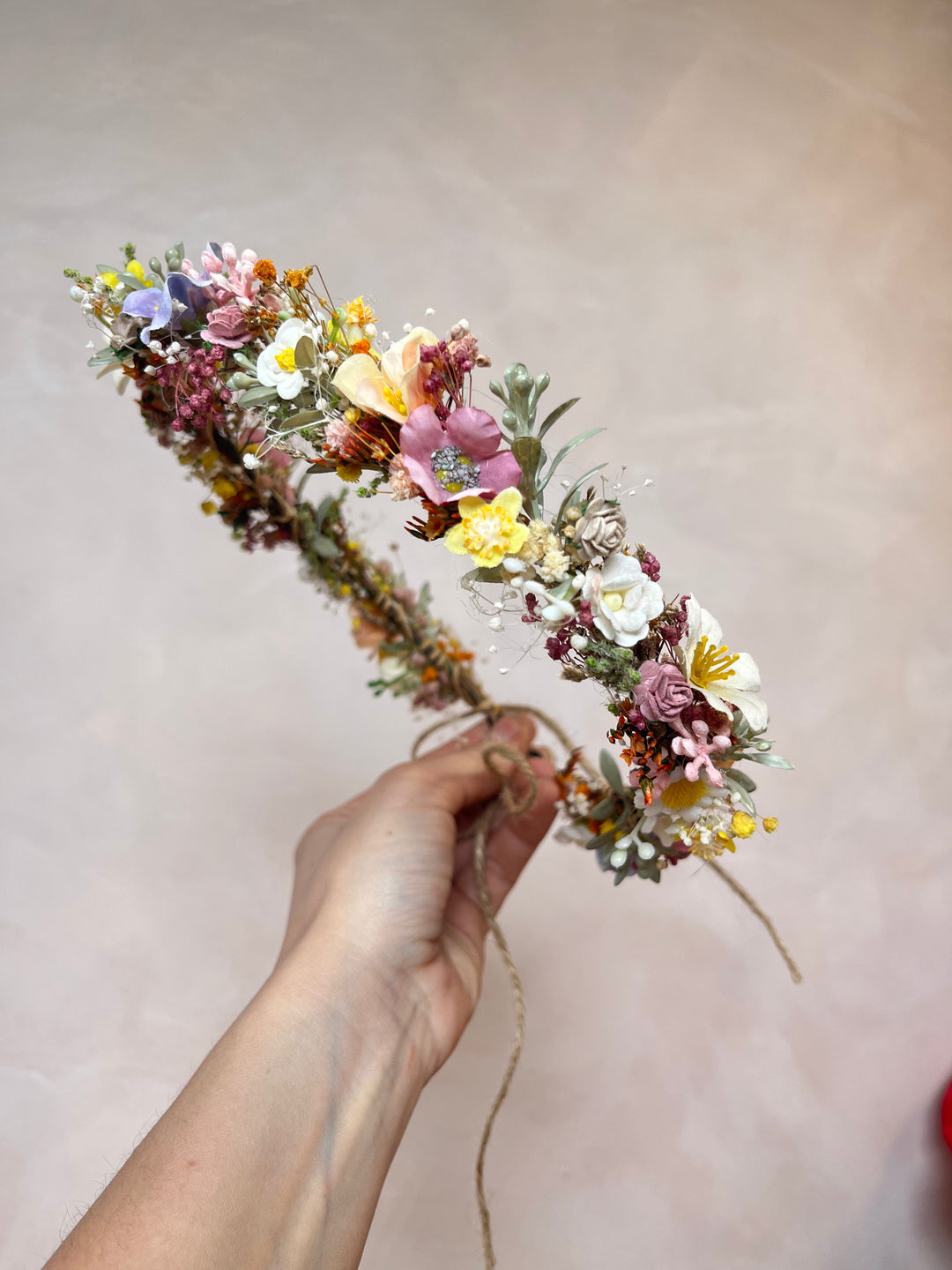 Pastel Flower Wedding Wreath | Bridal Flower Crown