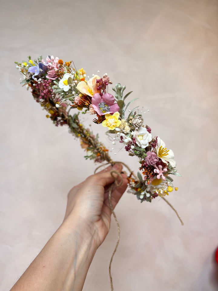 Pastel Flower Wedding Wreath | Bridal Flower Crown