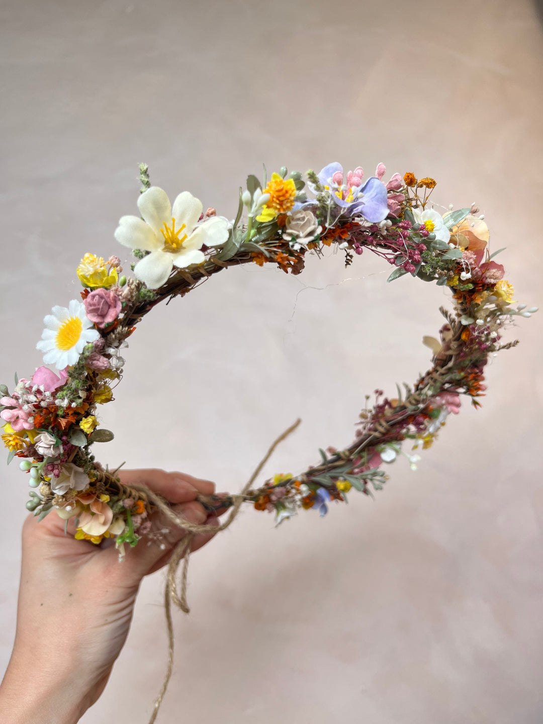 Pastel Flower Wedding Wreath | Bridal Flower Crown
