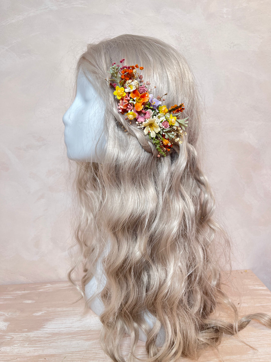 Pastel Flower Wedding Hair Comb | Bridal Hair Accessory