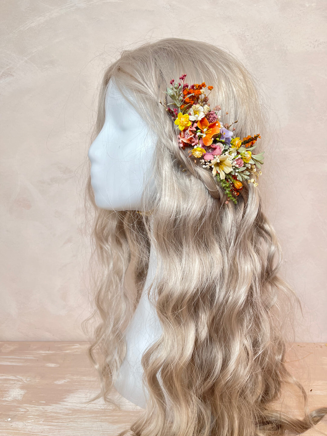 Pastel Flower Wedding Hair Comb | Bridal Hair Accessory