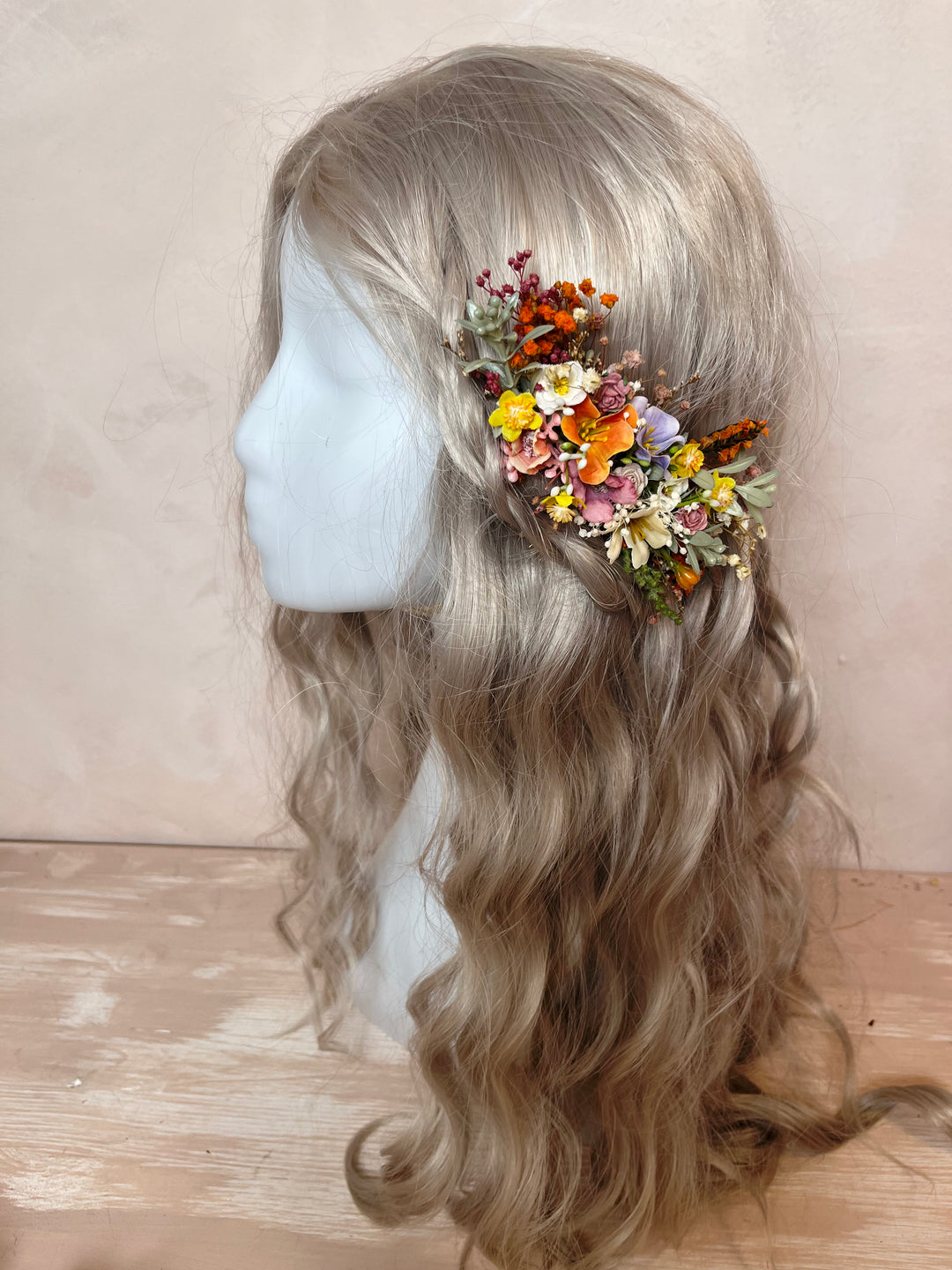Pastel Flower Wedding Hair Comb | Bridal Hair Accessory