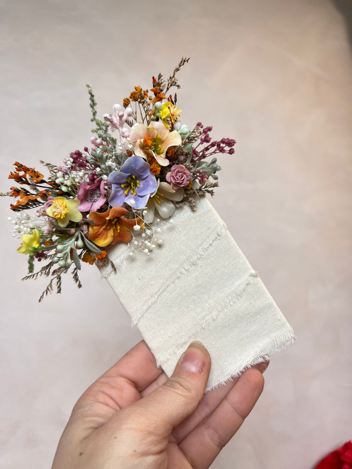 Pastel Pocket Boutonniere | Colourful Groom Accessory